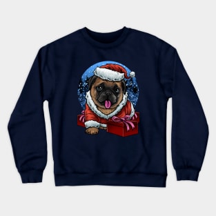 Christmas Santa Pug Crewneck Sweatshirt